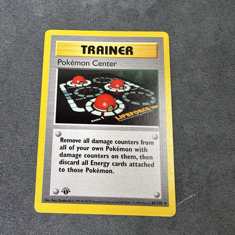 Pokemon Center 085/102 Base Set Shadowless 1st Edition Trainer Card
